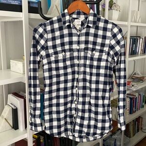 J. Crew Women's Plaid Perfect Fit Top XS